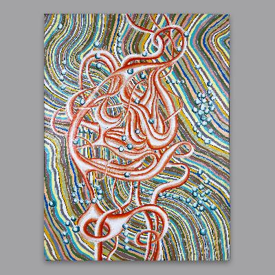 Cisco Jiménez. Donald fractal. Acrílico sobre tela