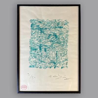 Cisco Jiménez. Sin título (Homenaje a Malcolm Lowry). Serigrafía