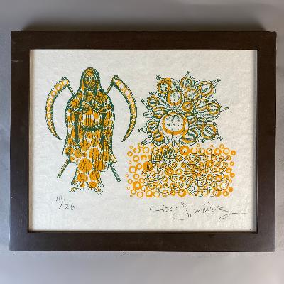 Cisco Jiménez. Sin título (Santa Muerte). Serigrafía