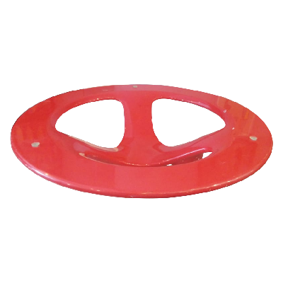 Mesa de centro en fibra de vidrio roja