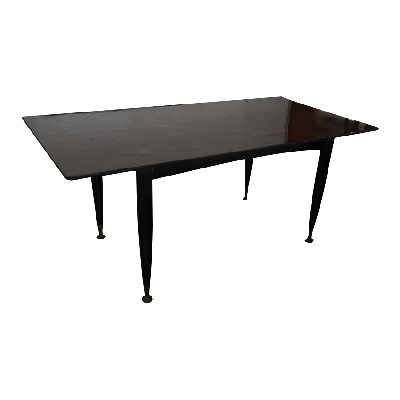 Mesa de comedor en madera laqueada color negro