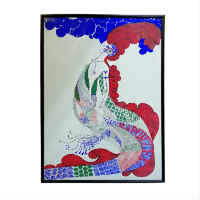 Forposter Design. Mujer pelirroja. Serigrafía