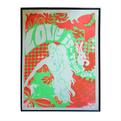 Platt Manufacturing Co. Love is-Turn On. Serigrafía