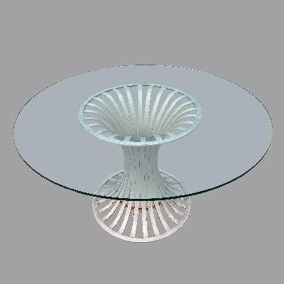 Russell Woodard. Base para mesa de exterior en aluminio