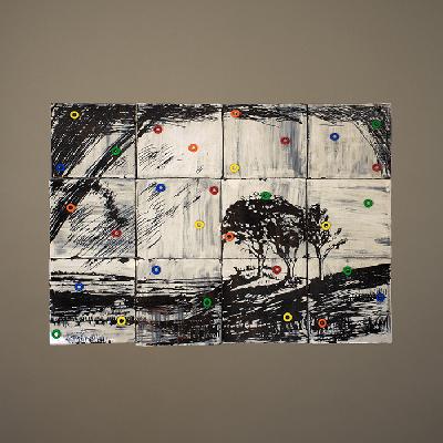 Boris Viskin. Sin título. Mural de cerámica esmaltada.