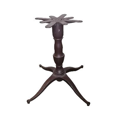 Base para mesa de hall en acero con soportes semicurvos