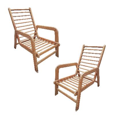 Par de sillones para exterior en madera 