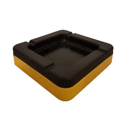 Studio Erre para Rexite. Cenicero cuadrangular negro y amarillo Atrio