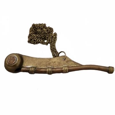 Silbato de marinero en latón y cobre