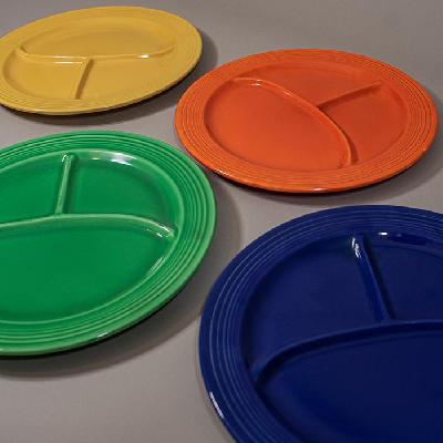 Juego de 6 platos con divisiones Fiestaware de diferentes colores