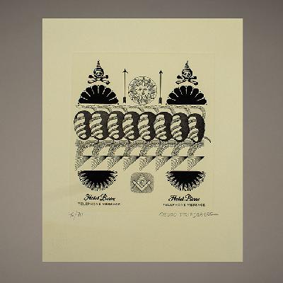 Pedro Friedeberg. Hotel Pierre. Grabado