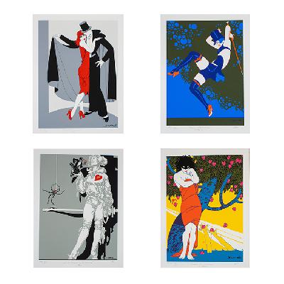 Ernesto el Chango García Cabral. Las Pícaras II. Carpeta con 4 serigrafías