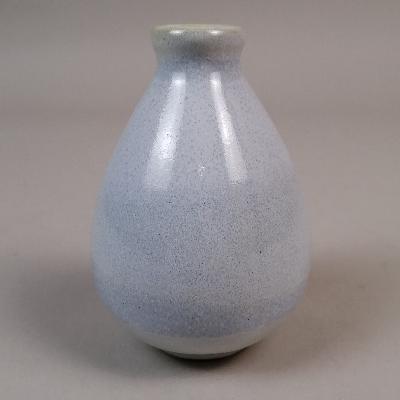 Violetero en cerámica de alta temperatura azul, gris y arena