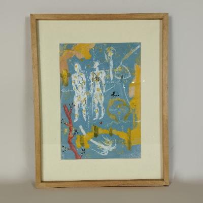 Luis Pablo Bolívar. Éxodo. Acrílico sobre papel