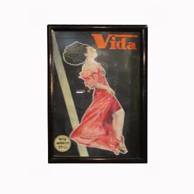 Portada de la revista Vida. Pintada al acrílico.