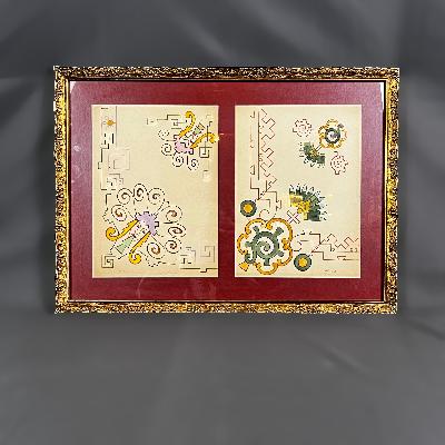 Roberto Montenegro. Proyecto para un mural #2. 2 mixtas sobre papel