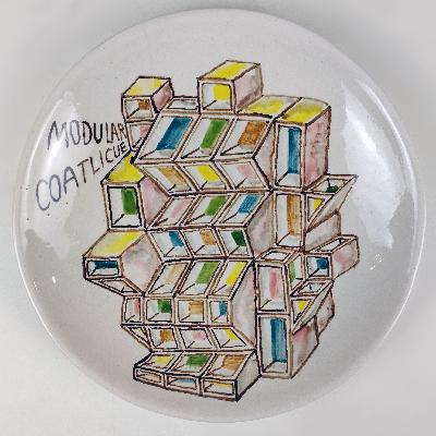 Cisco Jiménez. Modular Coatlicue. Plato de cerámica de Cuernavaca