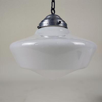 Lámpara de techo en cristal blanco