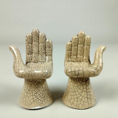 Pedro Friedeberg. Tiraje Campana Mini Arena Craquelada 9cm C/U