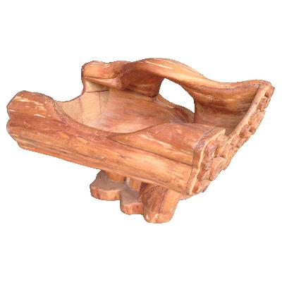 Centro de mesa finlandés de madera tallada